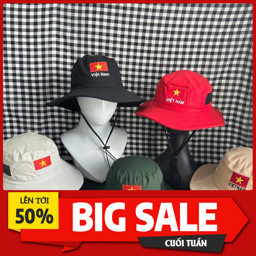 Mũ Nón Vành Thuê lá Cờ Việt Nam Thời Trang Yêu Nước MS406