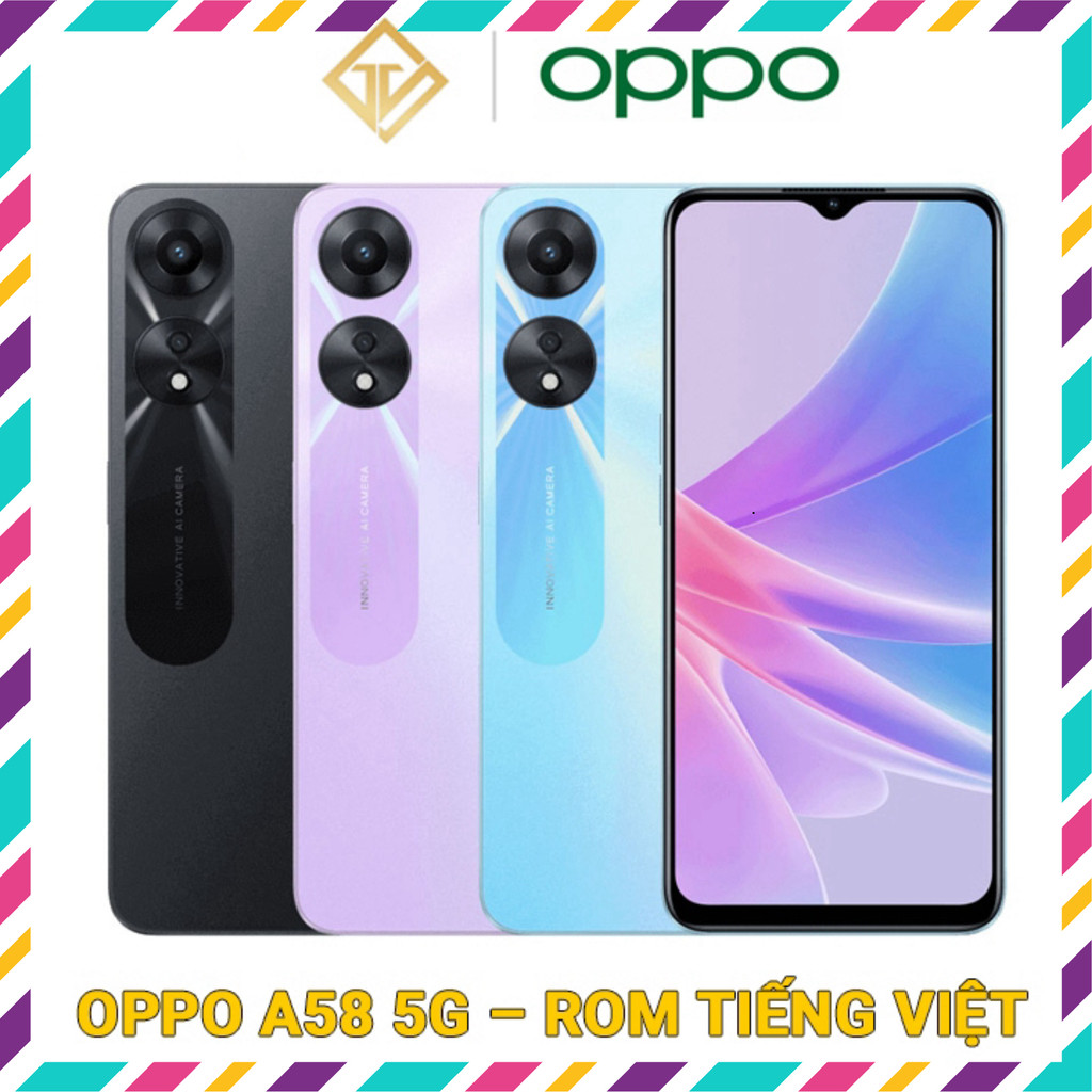 Điện thoại OPPO A58 5G (6GB/128GB) Màn hình rộng 6.72 inch , Dimensity 700 - Hàng nhập khẩu