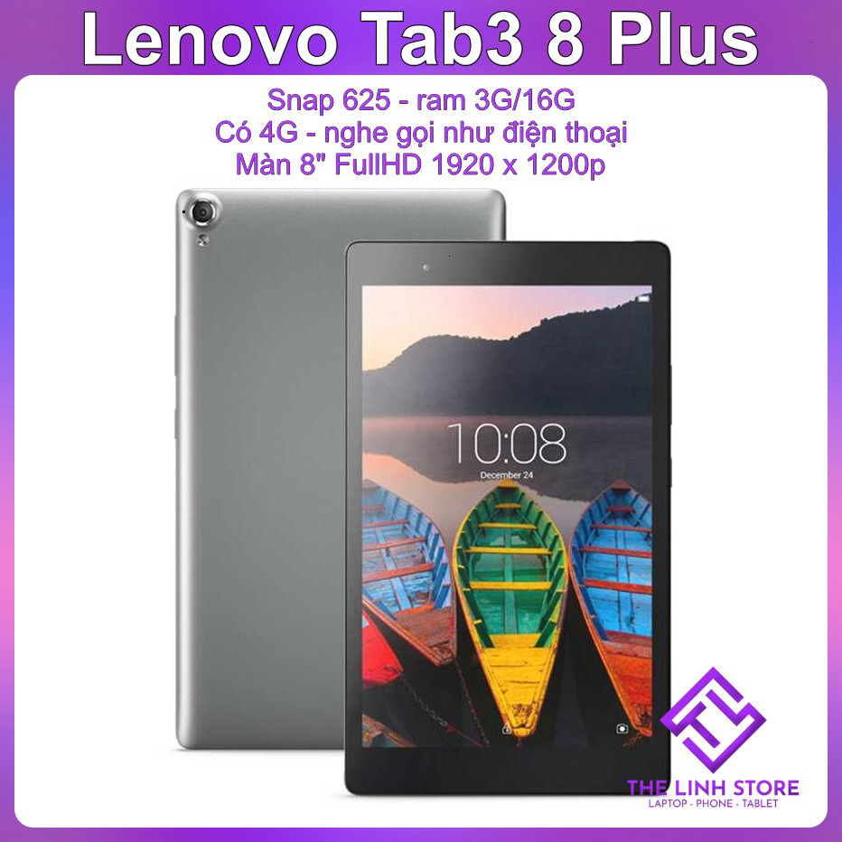 Máy tính bảng Lenovo Tab 3 8 Plus 8703n - Snap 625 có 4G nghe gọi như điện thoại
