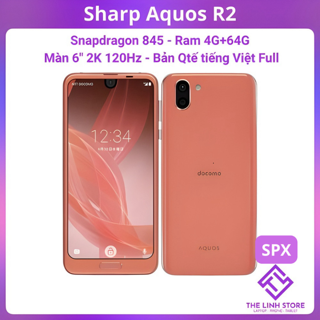 Điện thoại Sharp Aquos R2 (SPX) màn 120Hz - Snapdragon 845 ram 4G 64G