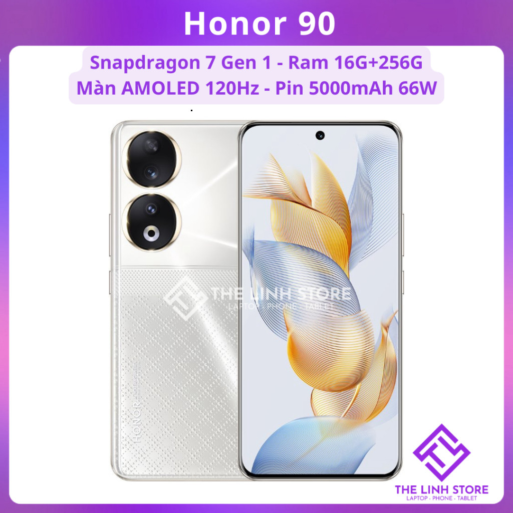 Điện thoại Honor 90 màn AMOLED 120Hz - Snapdragon 7 Gen 1 Accelerated Edition