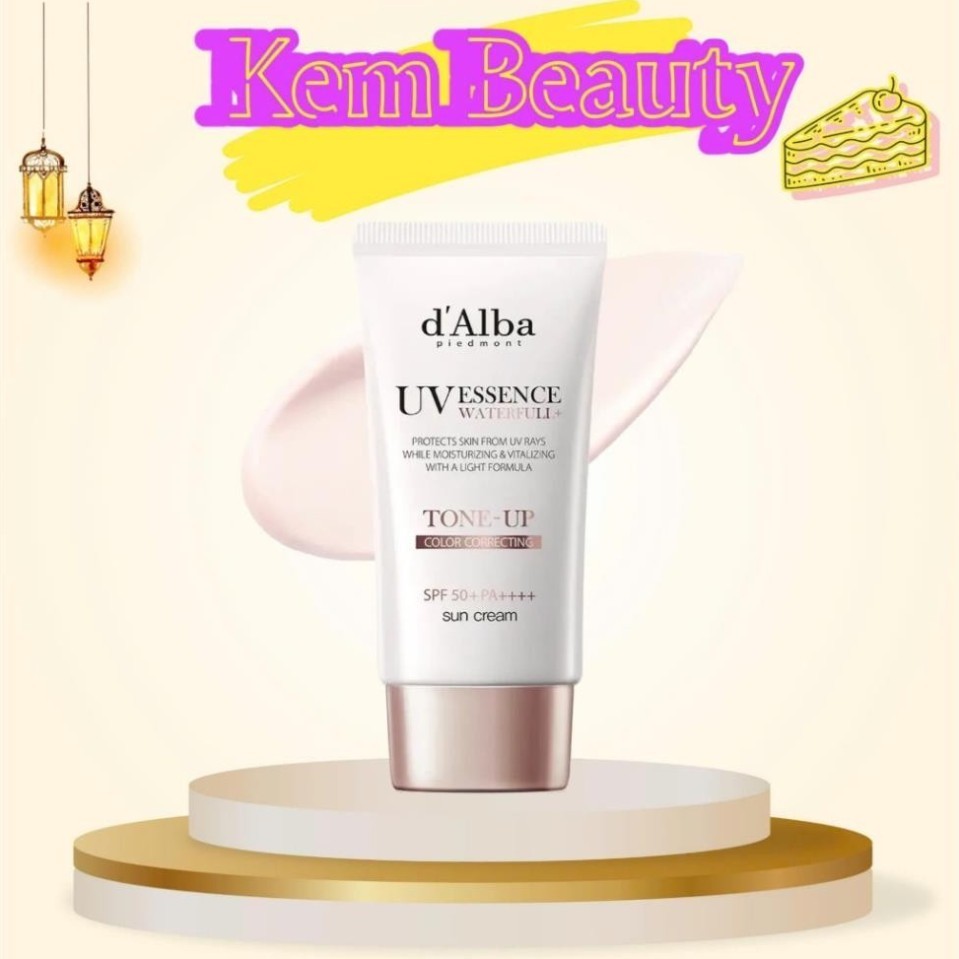 Kem Chống Nắng D alba Nâng Tone Trắng Hồng CHÍNH HÃNG D'alba UV Essence Waterfull+ Tone Up 50ml - DO