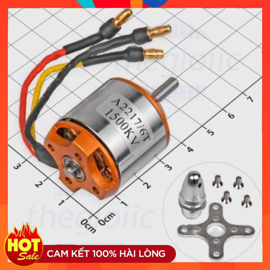 A2217/7T 1250KV Động Cơ Máy Bay Không Chổi Than Trục 3.17mm ChipViet Store