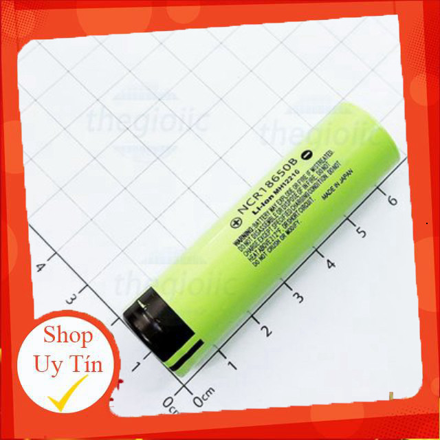 Pin Sạc Panasonic 18650 3400mAh 3.7V NCR18650B Đầu Bằng Giang Tech Hub