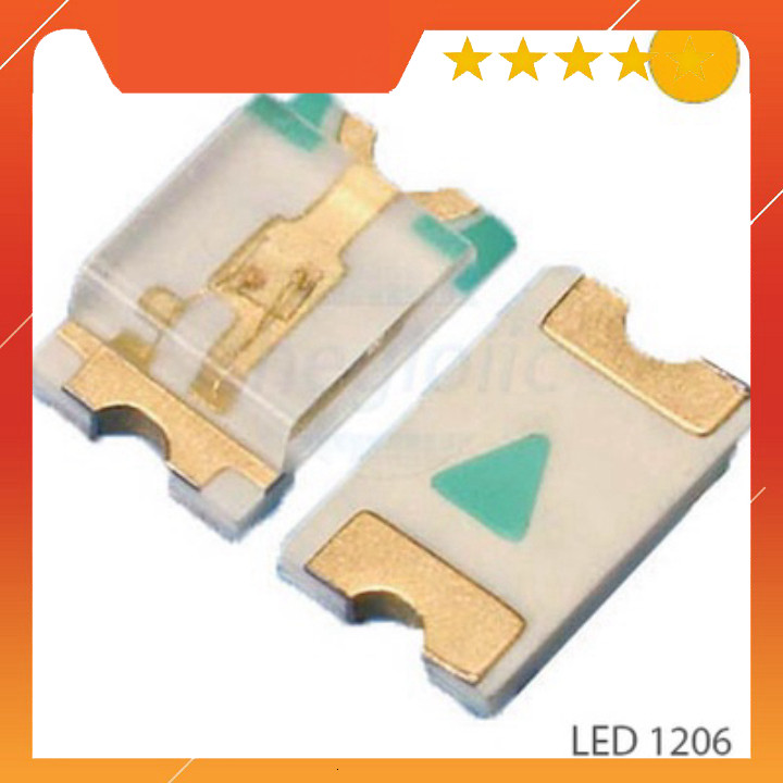 [50 Cái]- LED Cam 1206 Dán SMD Trong Suốt