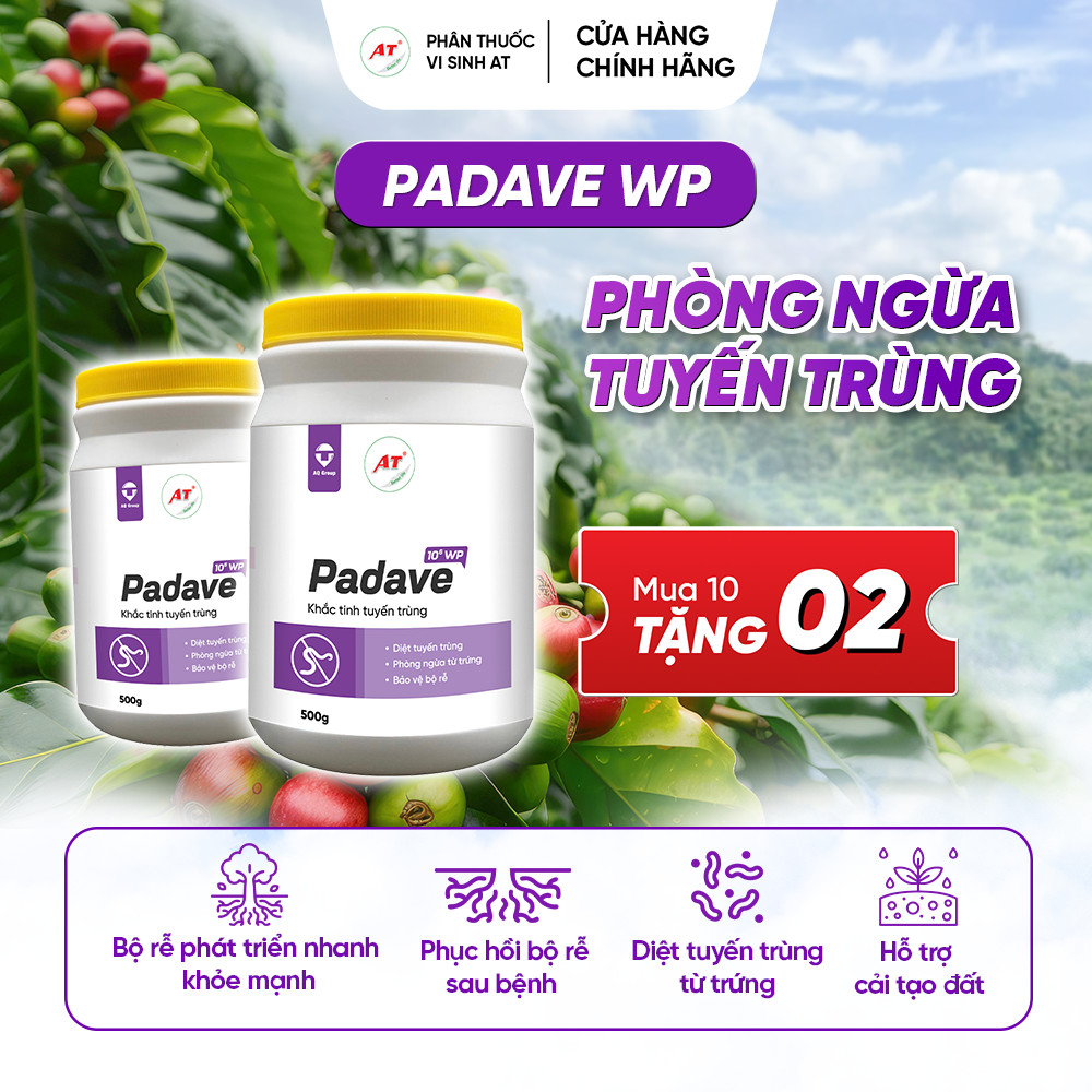 Hàng tặng không bán - Padave WP - Tuyến Trùng 500g - Xử lí và bảo vệ bộ rễ chắc khoẻ - quà tặng khôn