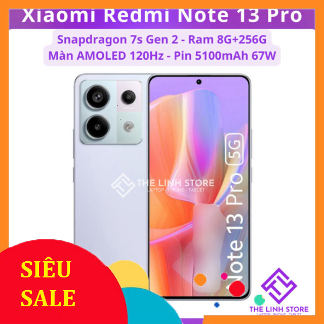 Điện thoại Xiaomi Redmi Note 13 Pro 5G - Snapdragon 7s Gen 2