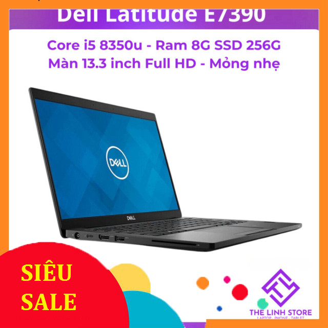 Laptop Dell Latitude E7390 màn 13.3 FullHD - Core i7 8650u 8G SSD 256G