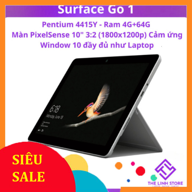 Máy tính bảng Surface Go 1 màn 10 inch 1800x1200p - Intel 4415Y