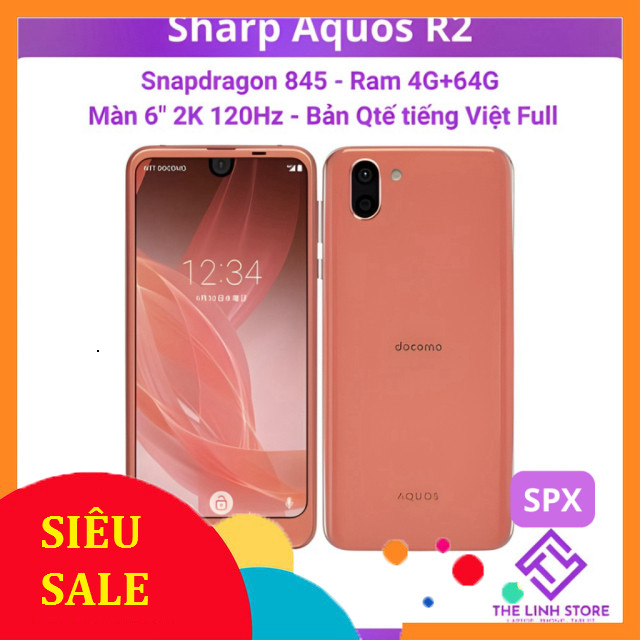 Điện thoại Sharp Aquos R2 (SPX) màn 120Hz - Snapdragon 845 ram 4G 64G