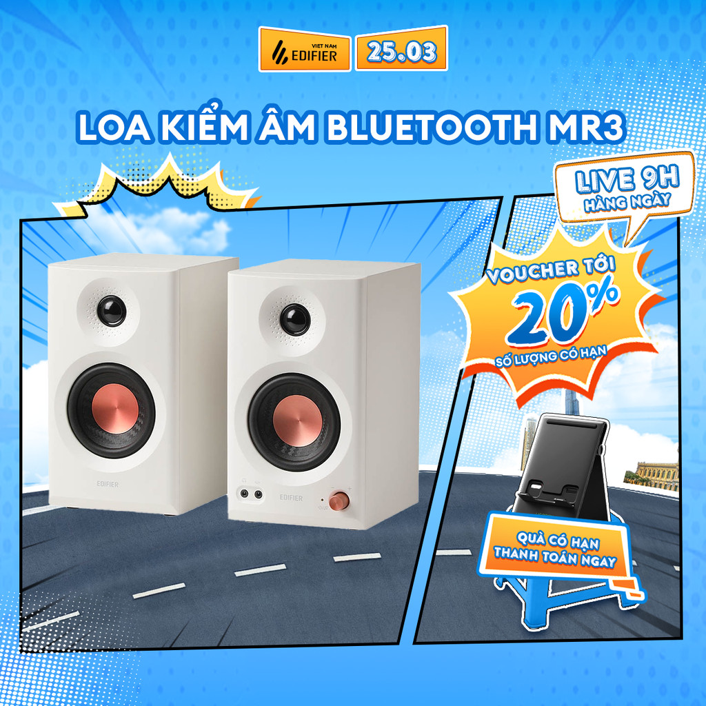 Loa Kiểm Âm Bluetooth EDIFIER MR3/MR5 | Công Suất 36W | Bluetooth 5.4 | 2 Chế Độ Kiểm Âm & Nghe Nhạc