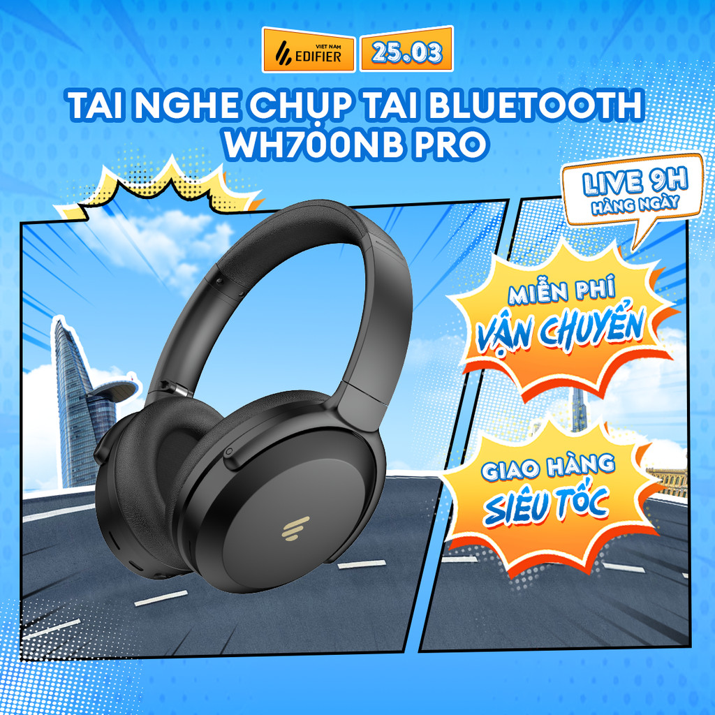 Tai Nghe Bluetooth Chụp Tai EDIFIER WH700NB/WH700NB PRO | Chống Ồn Chủ Động | Thời Gian Sử Dụng Đến 