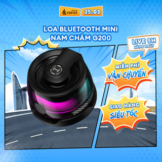 Loa Bluetooth Mini EDIFIER G200 | Tích Hợp Nam Châm | Thiết Kế Trong Suốt | Led RGB | Sử Dụng Tới 7H | Bảo Hành 15 Tháng