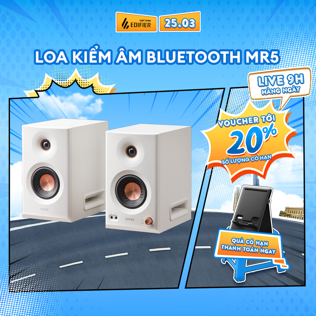 Loa Kiểm Âm Bluetooth Chất Lượng Studio EDIFIER MR5 - Xử Lý Âm Thanh Chuyên Nghiệp - Công Suất 110W 
