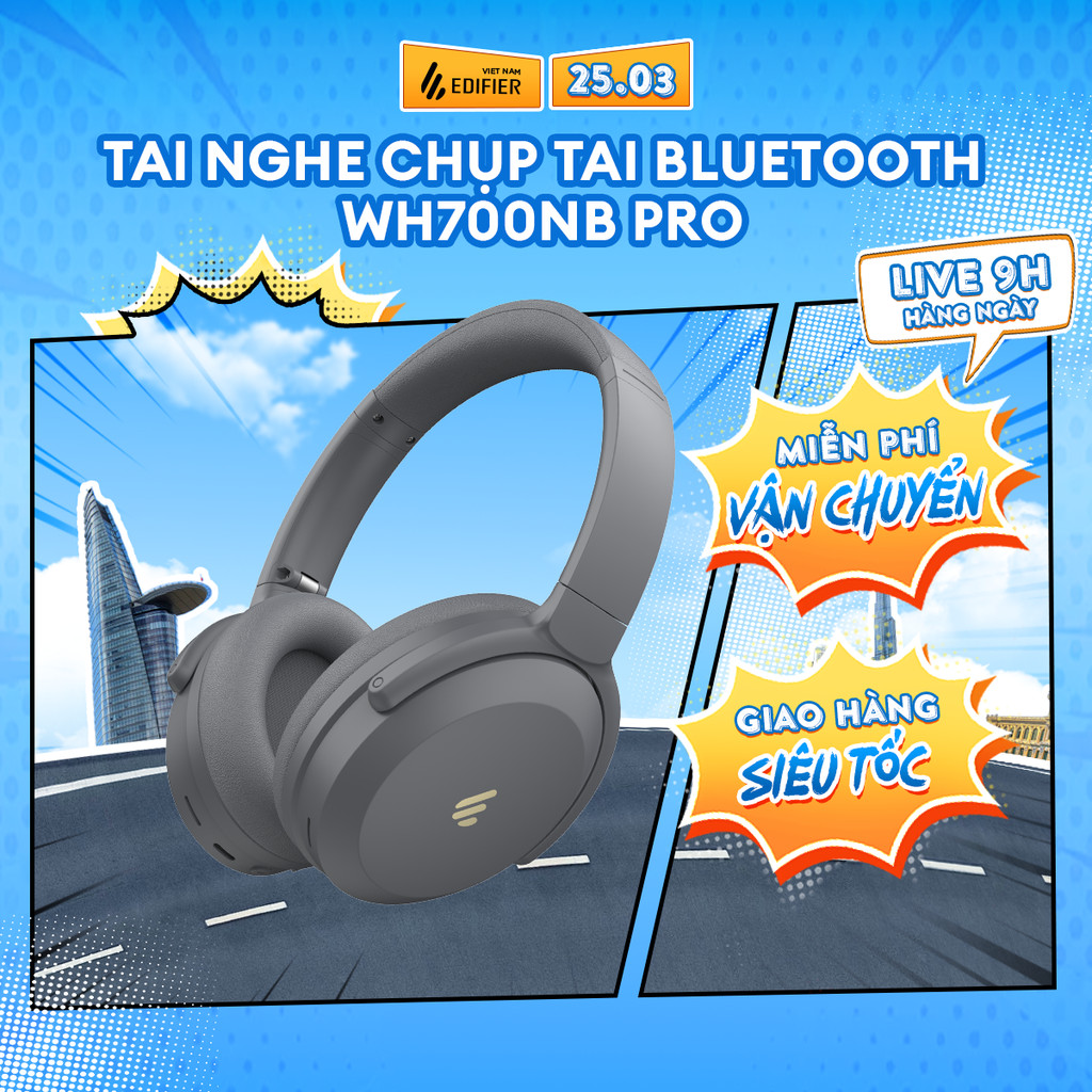 Tai Nghe Chụp Tai Bluetooth Chống Ồn EDIFIER WH700NB/WH700NB PRO - Pin Đến 56H - Âm Thanh Hi-Res - 1