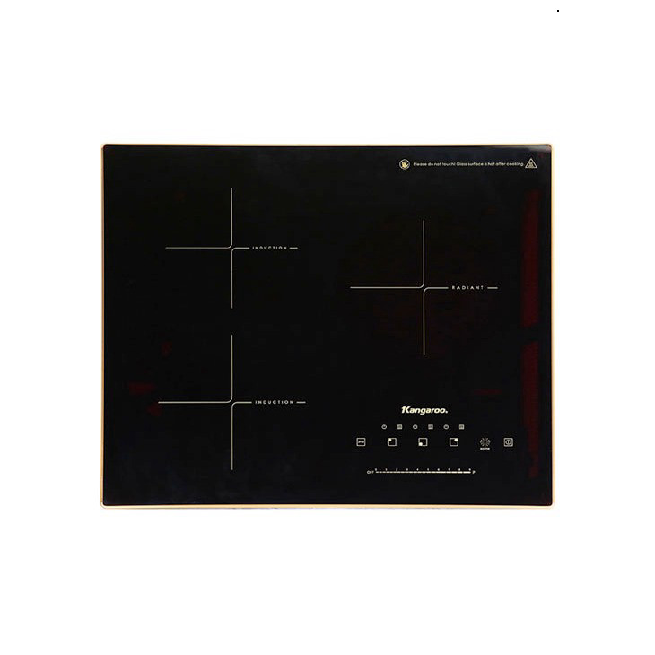 Bếp Âm 3 Vùng Nấu Từ Kết Hợp Hồng Ngoại Kangaroo KG446i - Tổng công suất 5800W