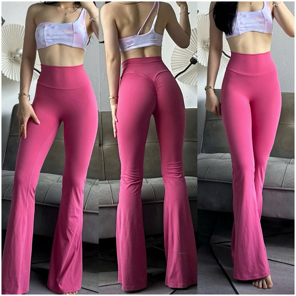 Quần Dài Ống Loe  Trơn  Q23 Chất  LULU  Co Giãn Thể Thao Tập - Gym - Yoga - Aerobic GYMMY