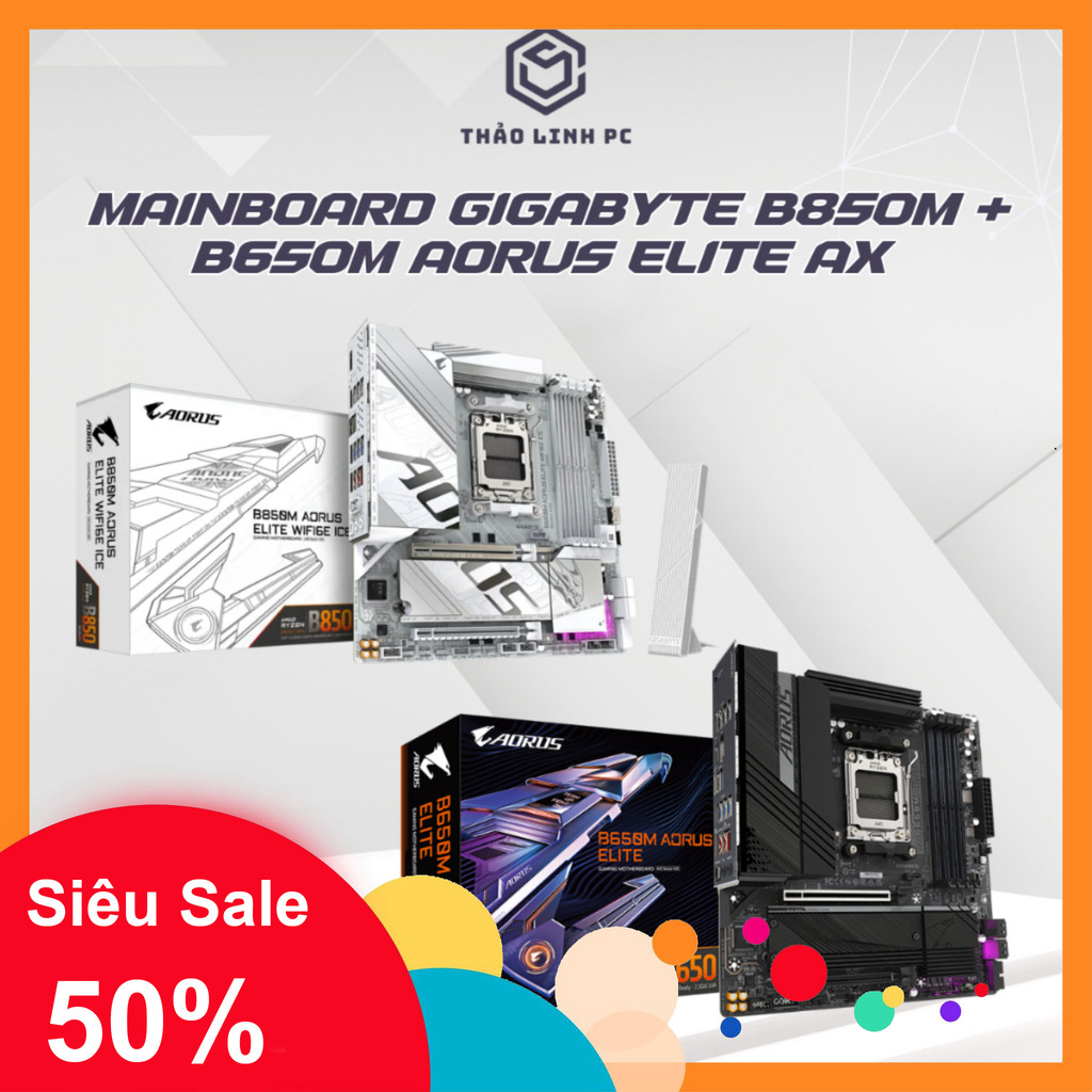 Mainboard GIGABYTE B850M Aorus Pro - Hàng new 100%