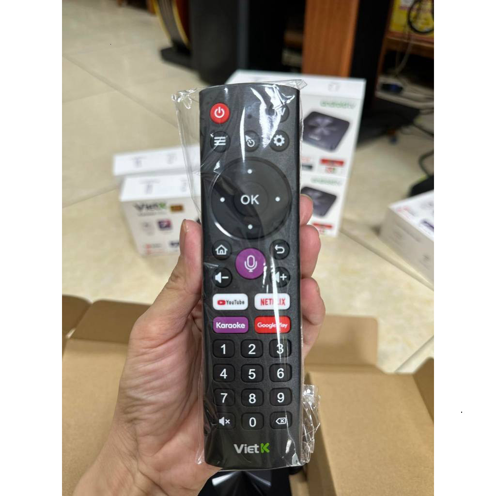 Điều khiển Box VietK VBox 8K, Android 12, GPU 8K RAM 2GB, ROM 16GB