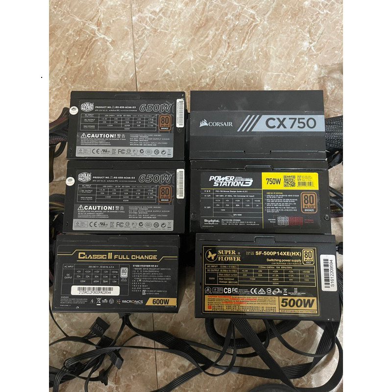 Nguồn máy tính công suất thực 500w tới 850w 80plus hàng nhập khẩu hàn quốc.