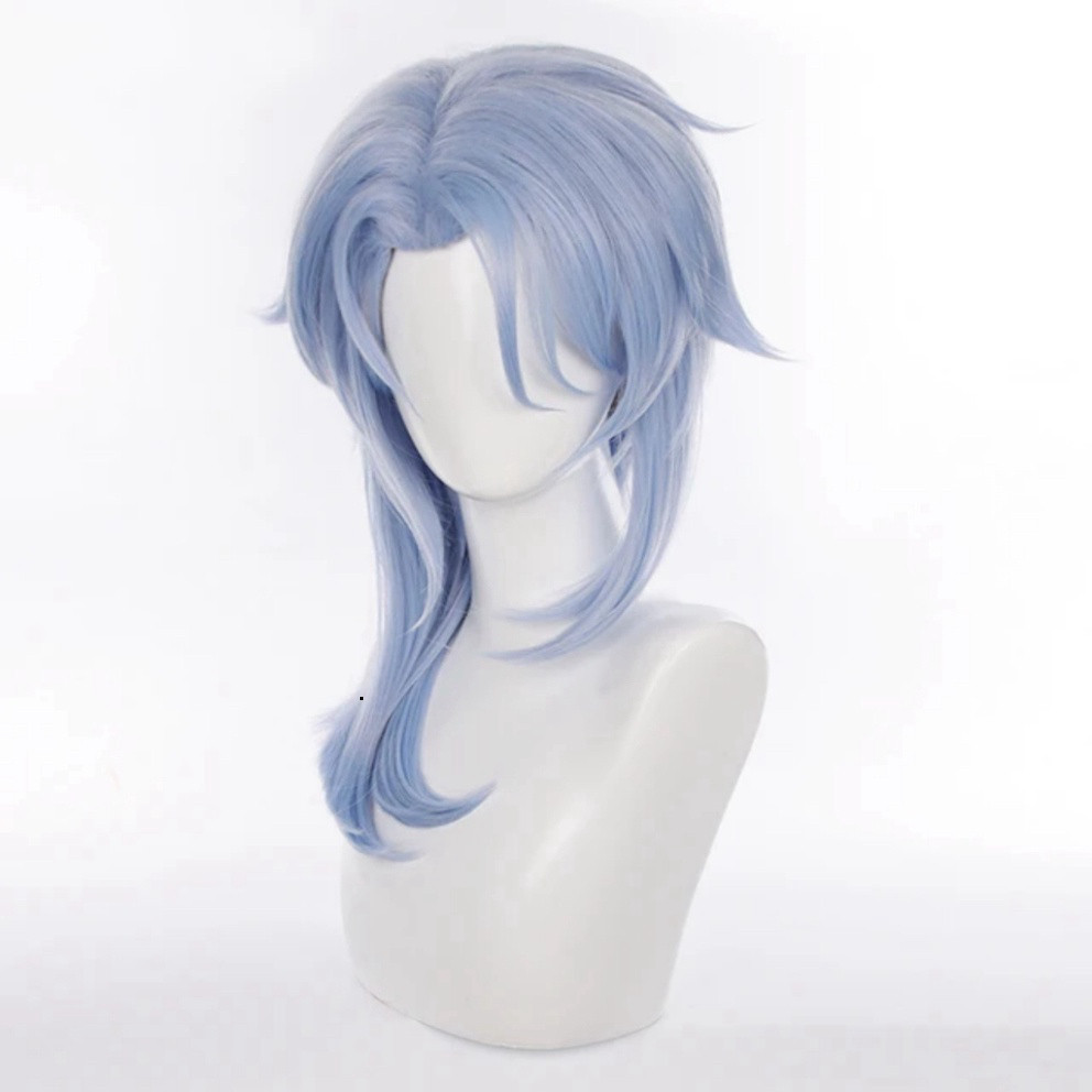 [Sẵn] Wig/Tóc Giả Ayato - Genshin Impact màu xanh da trời [Miu Cosplay Shop 01]