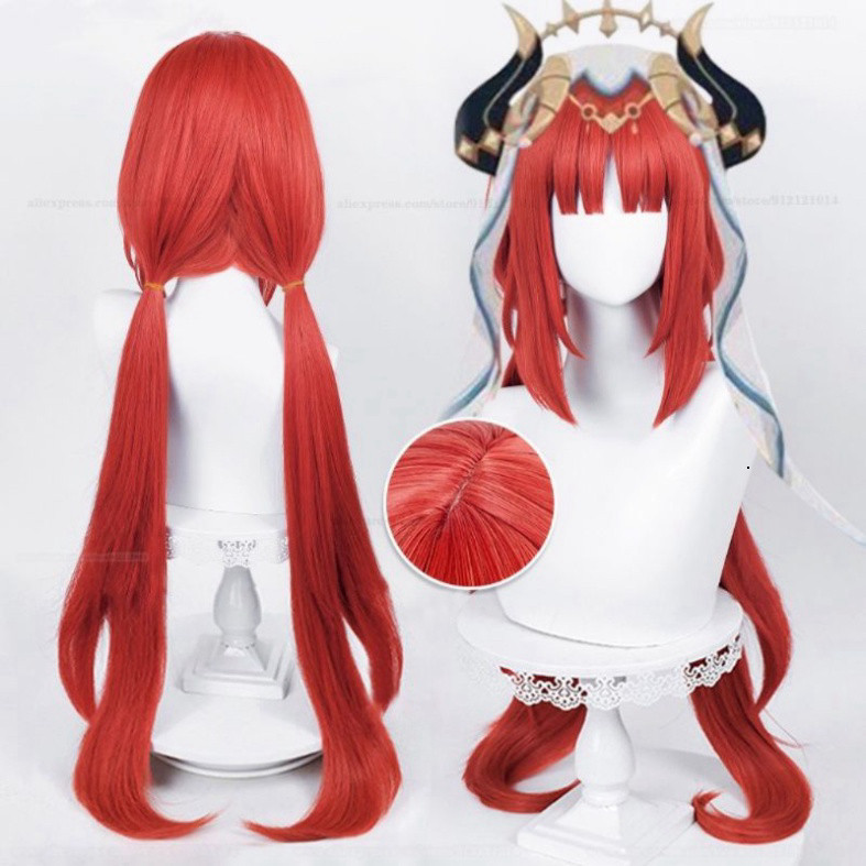 [Sẵn] Wig/Tóc giả Nilou - Genshin Impact màu đỏ [Miu Cosplay 01]