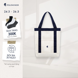 Túi tote V2 cao cấp POLOMANOR, đựng laptop, có khóa kéo nhiều ngăn tiện lợi, thanh lịch