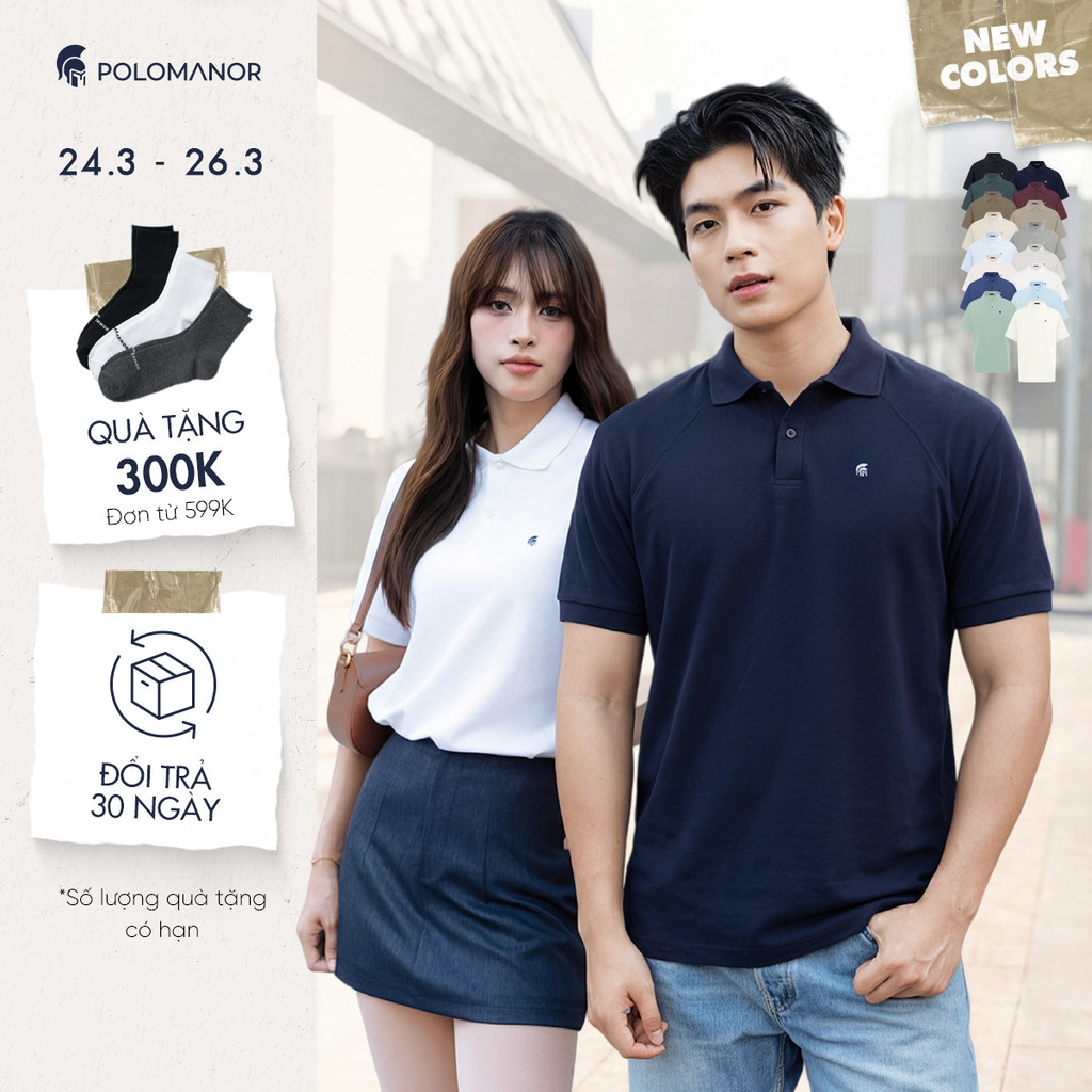 [NEW COLOR] Áo polo nam cao cấp BASIC DIAMOND, POLO QUỐC DÂN vải CVC Diamond, sang trọng - POLOMANOR