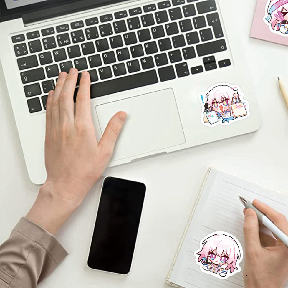 Bộ 80 Hình Dán Anime Honkai: Star Rail Cho Ván Trượt, Laptop Hay Va Li