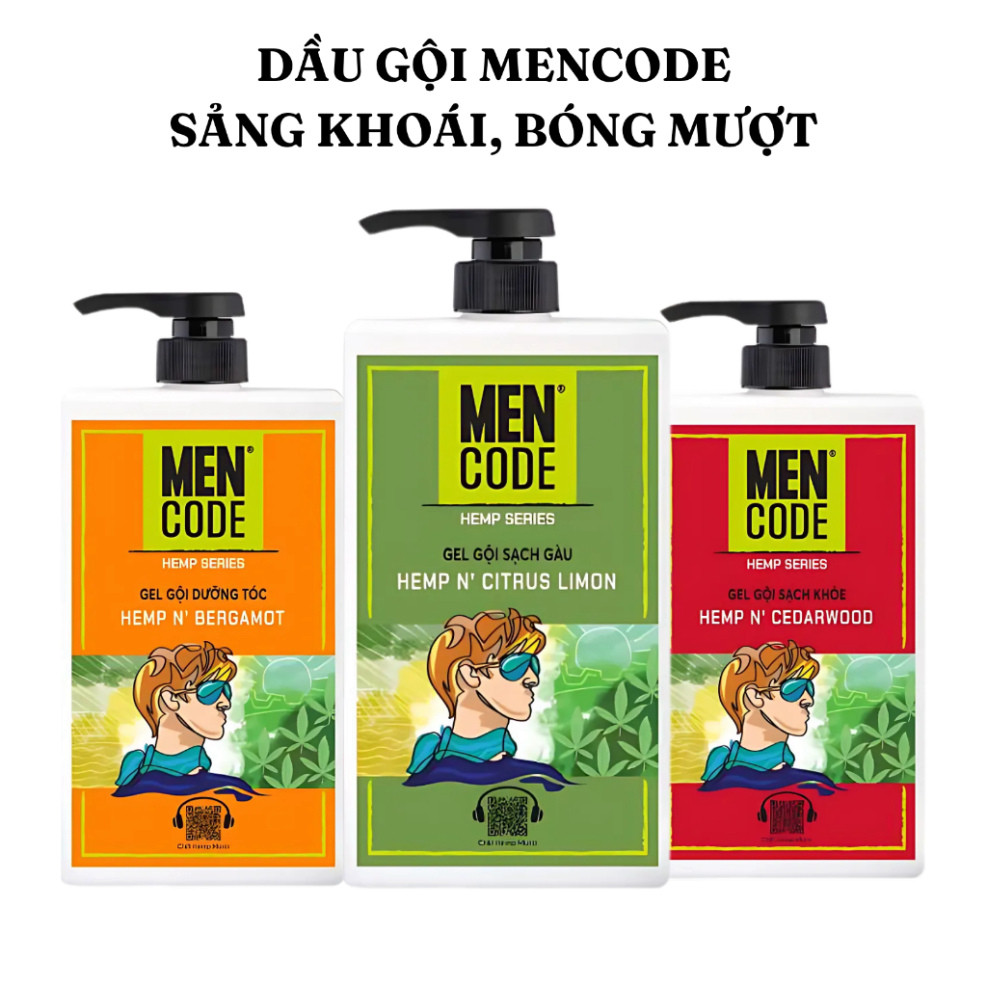 [Sale] Gội Mencode Sảng Khoái Bóng Mượt Gel Gội Tăng Độ Chịu Cứng kunkunshop