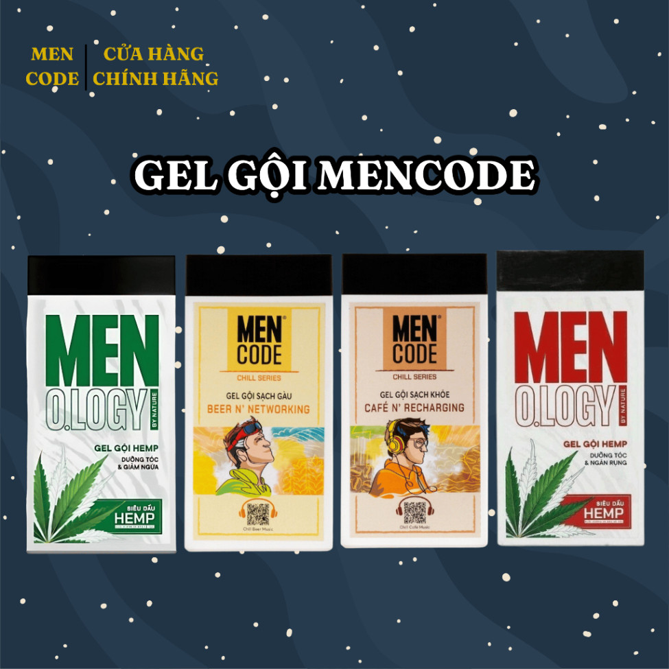 [Sale] Gel Gội Nam Menology Mencode Bóng Mượt Size Nhỏ 350ml kunkunshop