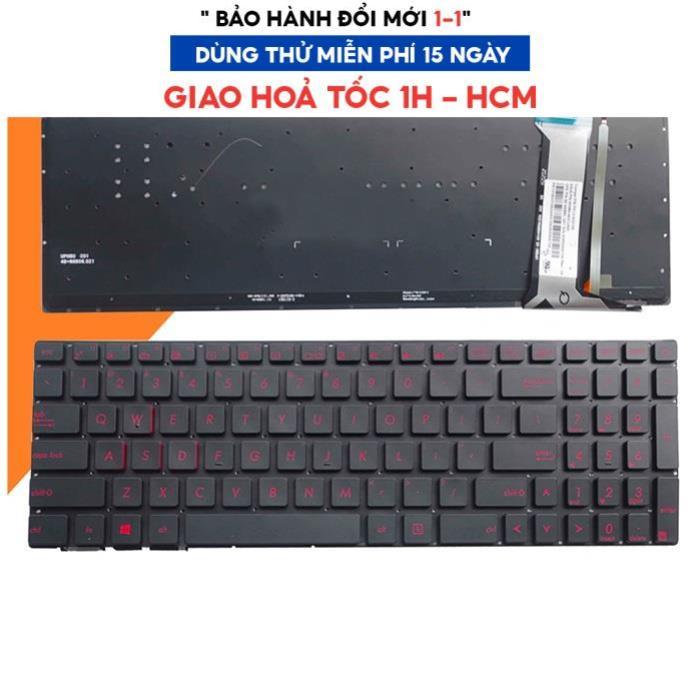 Bàn phím laptop Asus Rog GL552 G550 G550JK G550JX GL550 G551 Màu Đen Đỏ Có đèn .