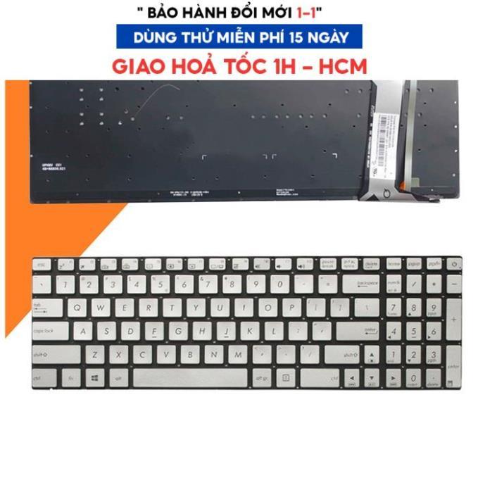 Bàn phím laptop Asus Rog GL552 G550 G550JK G550JX GL550 G551 Màu Bạc Có Đèn .