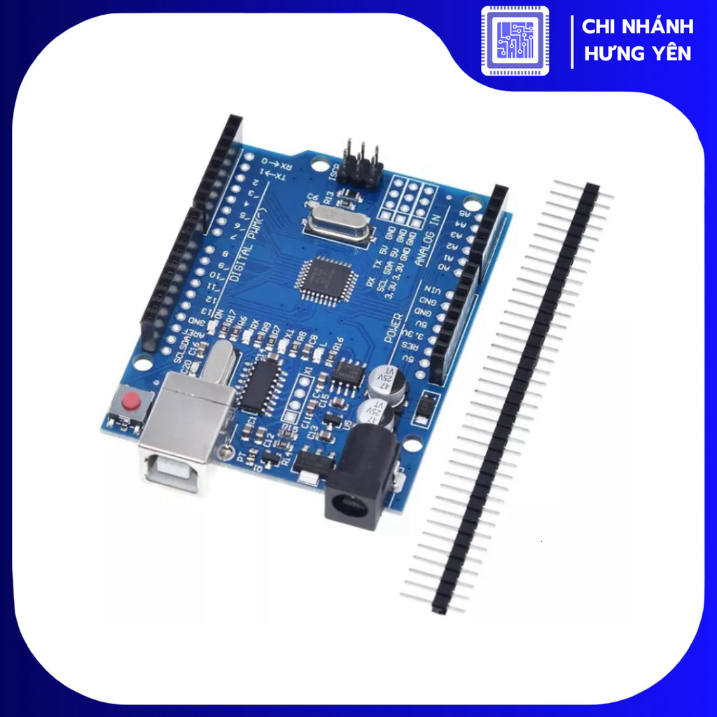 Board Arduino UNO R3 ATmega328P chip dán ( Không kèm cáp)
