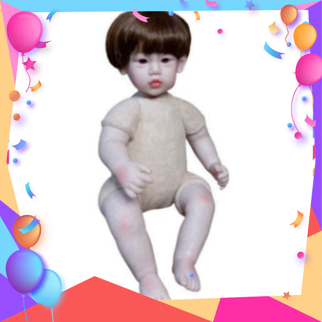 "Thân Gòn NPK Nữ Búp Bê Reborn Hàn Quốc Tóc Ngắn Silicon 20 inch 50cm PVN6648"