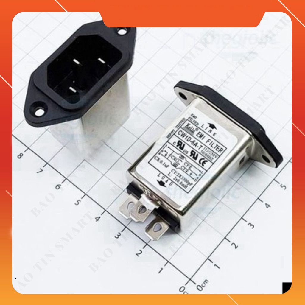CW1D-6A-T Bộ Lọc Nguồn 1 Pha 6A 115/250V