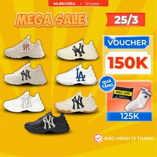 Giày MLB Bigball Chunky chính hãng, giày thể thao độn đế New York Yankees đế cao 5cm tôn dáng tăng chiều cao