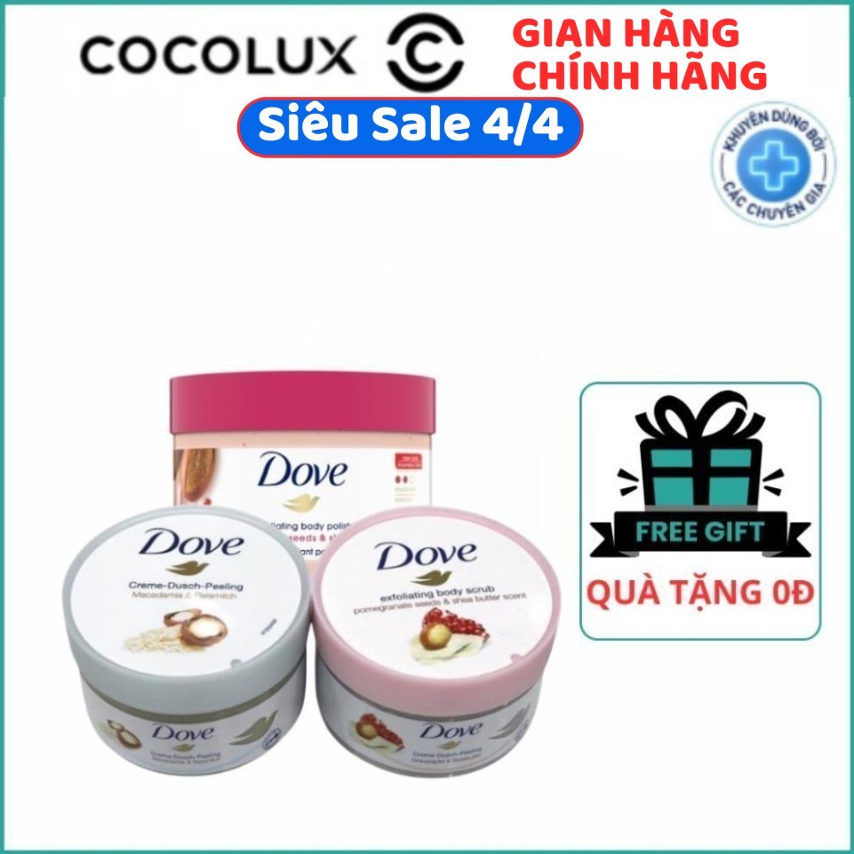 Tẩy Tế Bào Chết Body Dove Chăm Da Sáng Mịn 298g Watsons Official chinh hãng