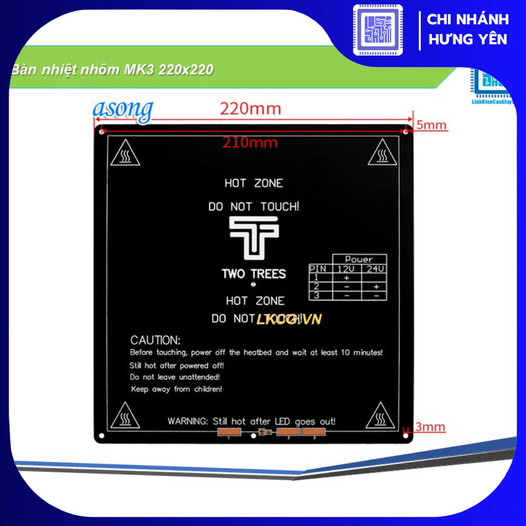 Bàn nhiệt nhôm MK3-220
