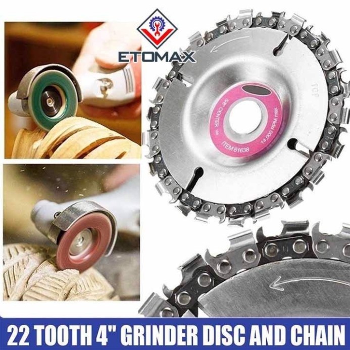 Bộ đĩa cưa xích ĐĨA CƯA XÍCH GẮN MÁY MÀI CẦM TAY lưỡi cưa xích gắn máy mài 22 răng