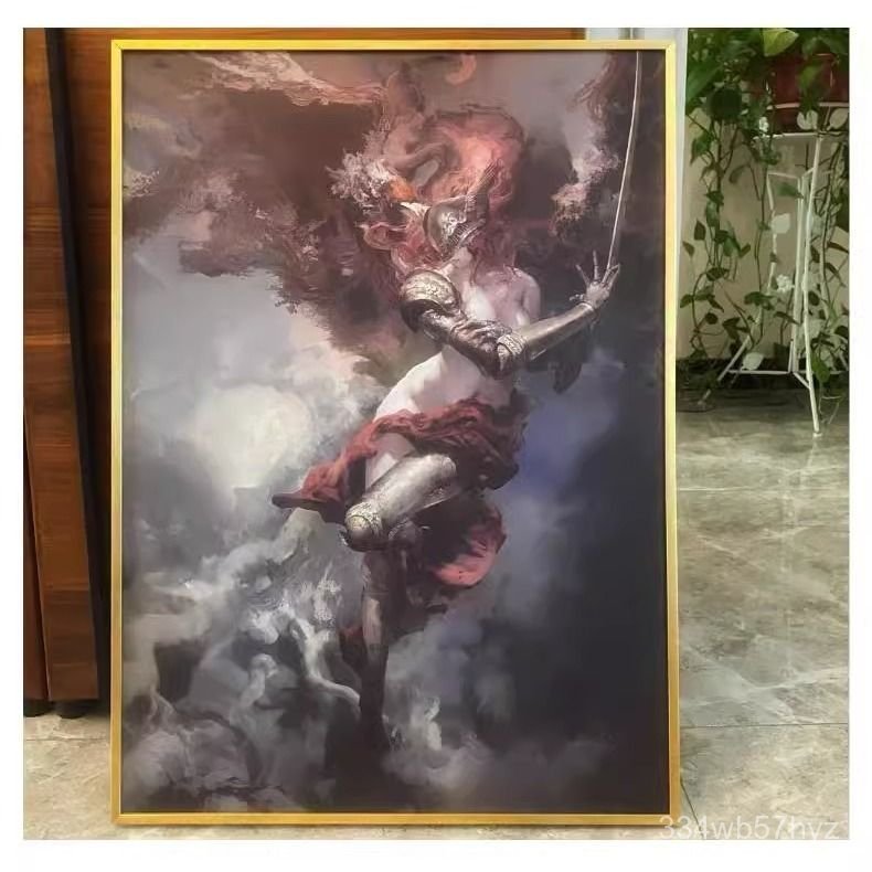 Tranh trang trí Elden Ring, Tranh treo tường Valkyrie Elder Ring, Tranh treo tường Malenia, Dark Sou