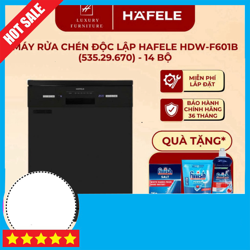 IB shop đặt Máy rửa chén Hafele HDW-F601B, Bảo hành 3 năm, Lắp đặt MIỄN PHÍ GIAO TOÀN QUỐC.
