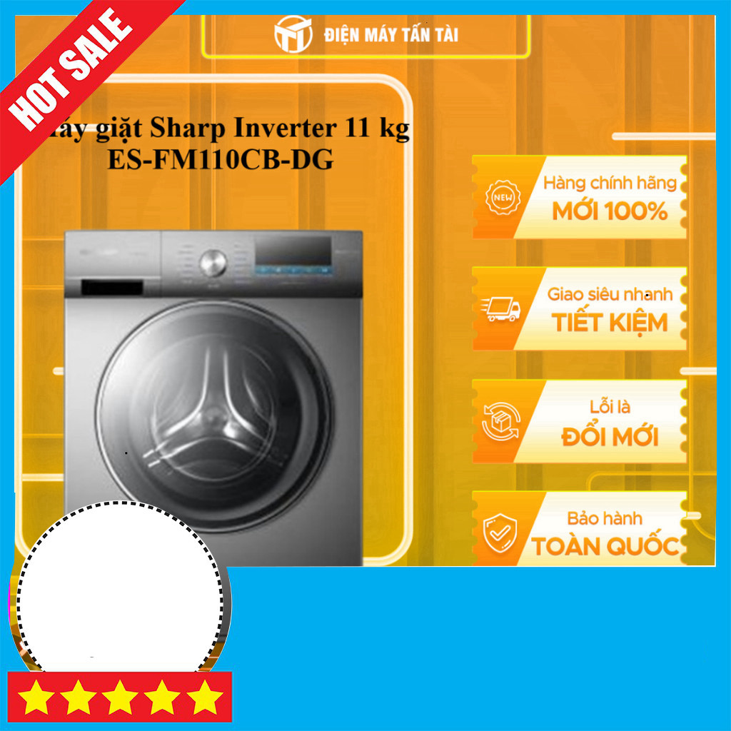 IB shop đặt Máy Giặt Sharp 11kg Inverter Chuyên Nghiệp ES-FM110CB-DG GIAO TOÀN QUỐC.