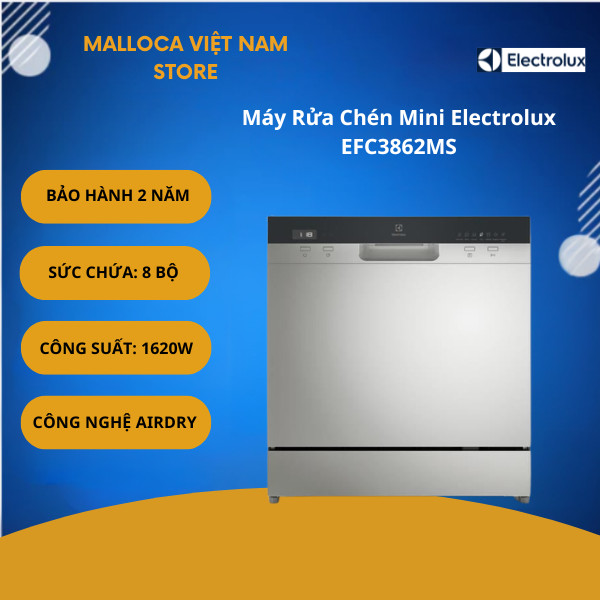 Máy Rửa Bát Để Bàn Electrolux UltimateCare 300 EFC3862MS – Công Nghệ AutoOpen – Tiết Kiệm Năng Lượng