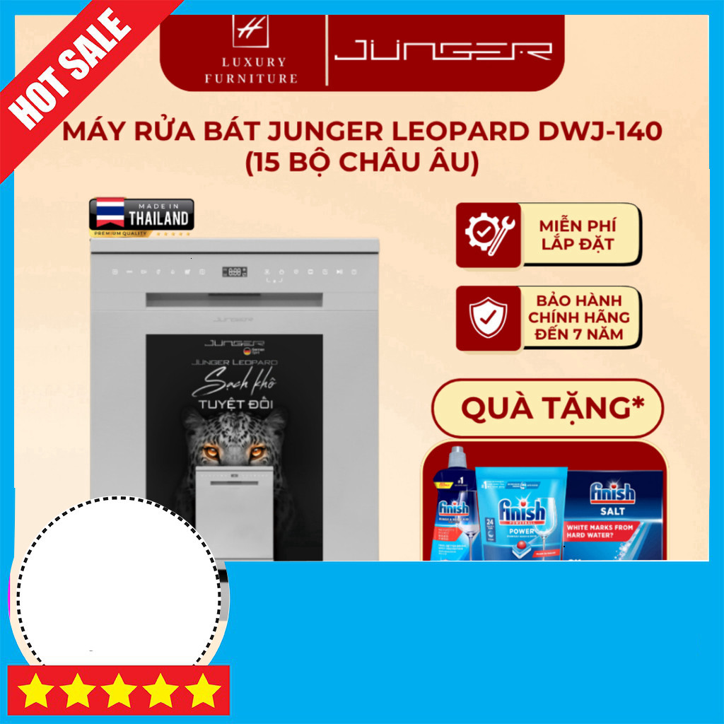 IB shop đặt Máy Rửa Bát Junger Leopard 15 Bộ DWJ-140 - Bảo Hành 4 Năm Chính Hãng GIAO TOÀN QUỐC.