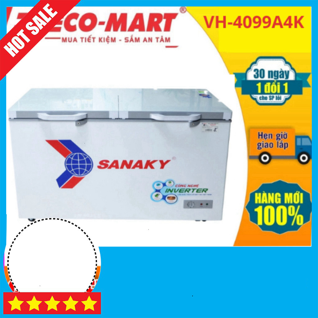 IB shop đặt "Tủ Đông Sanaky Inverter Cường Lực Xám, VH-VH-4099A4K " GIAO TOÀN QUỐC.
