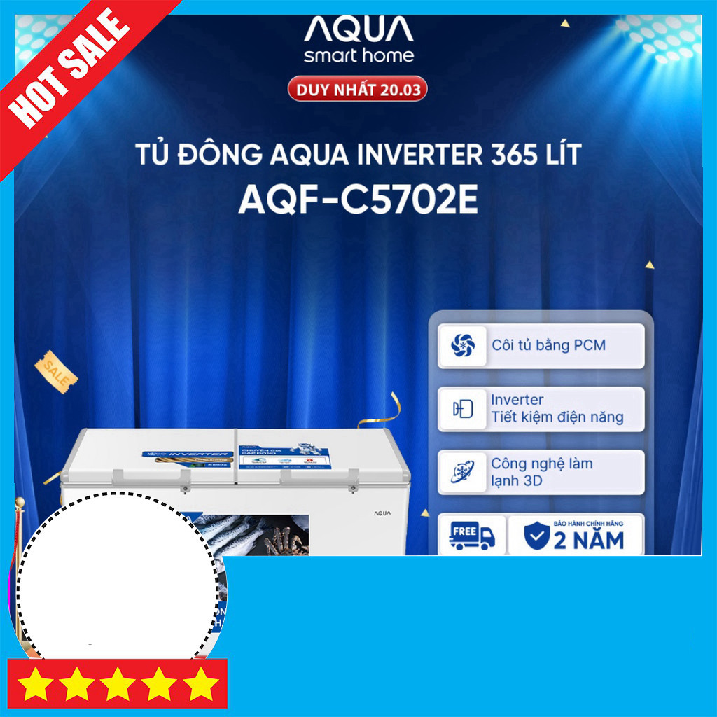 IB shop đặt Tủ Đông Aqua 365Lít Inverter Hàng Chính Hãng AQF-C5702E GIAO TOÀN QUỐC.