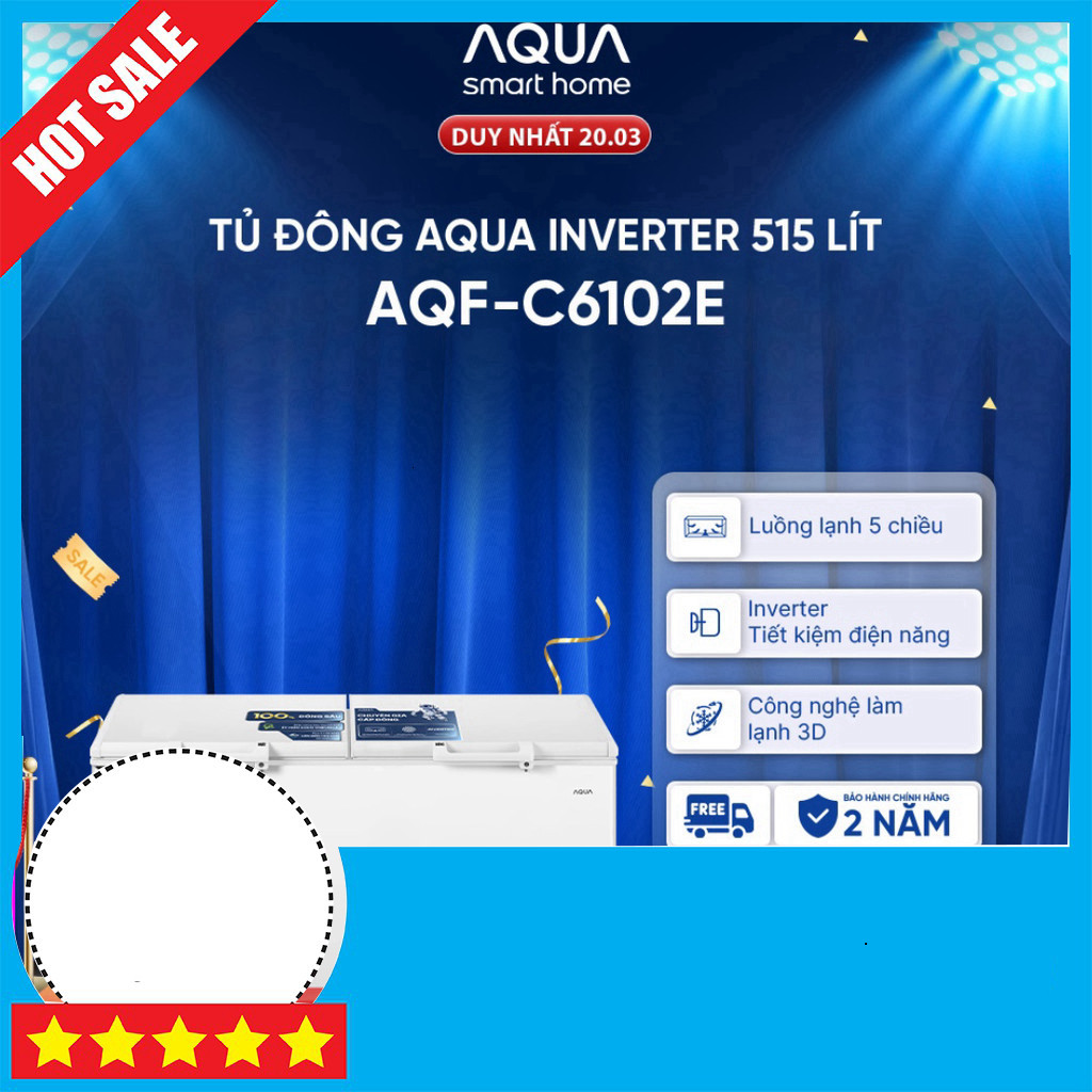 IB đặt hàng  Tủ Ăn Lạnh Aqua Cấp Chức Nhiệt 515 Lit Inverter AQF-C6102E GIAO TOÀN QUỐC.