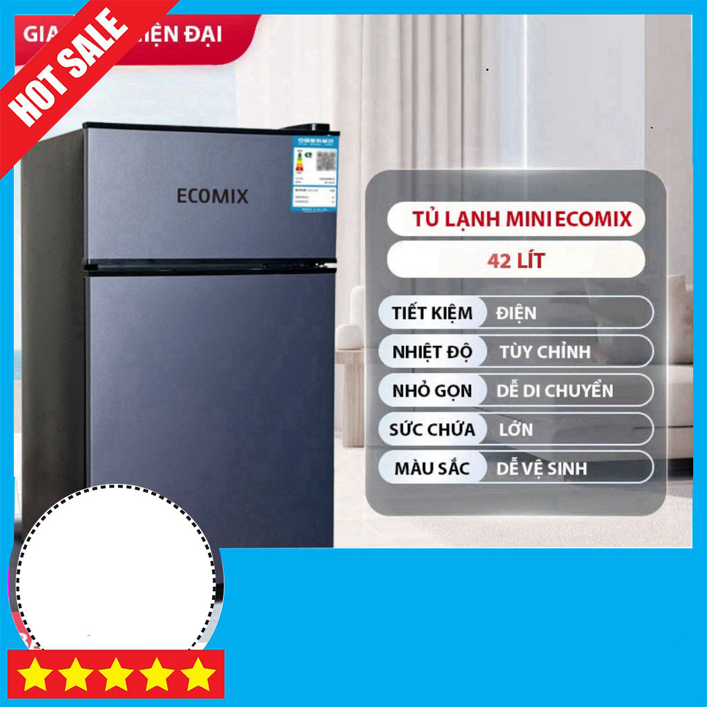 IB đặt hàng  Tủ Lạnh Mini ECOMIX 2 Ngăn Đá Động Lúc Khí Ngọt 42L GIAO TOÀN QUỐC.