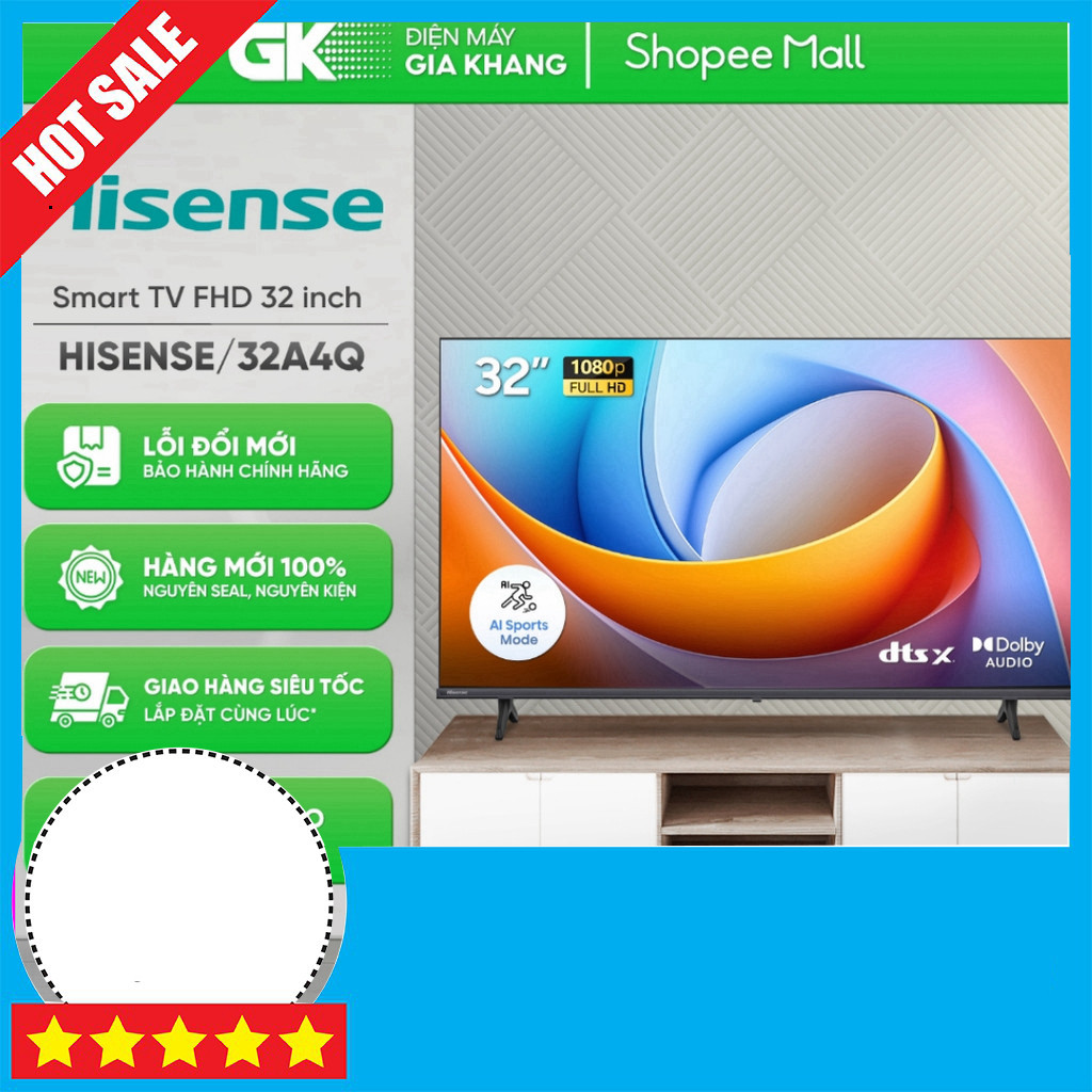 IB đặt hàng  Tivi Hisense 32 inch Giao Nhanh Toàn Quốc HD 32A4Q GIAO TOÀN QUỐC.
